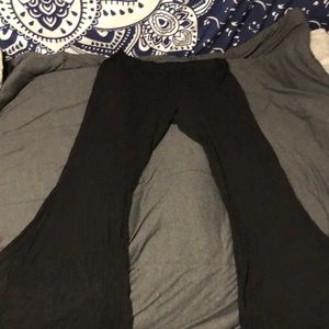 Black bell bottom pants